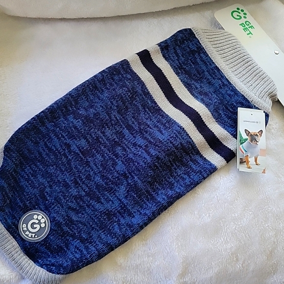 Large dog sweater blue and gray - Picture 1 of 4